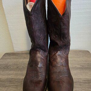 New Dan Post Men's cowboy western brown boots. 10 1/2 EW